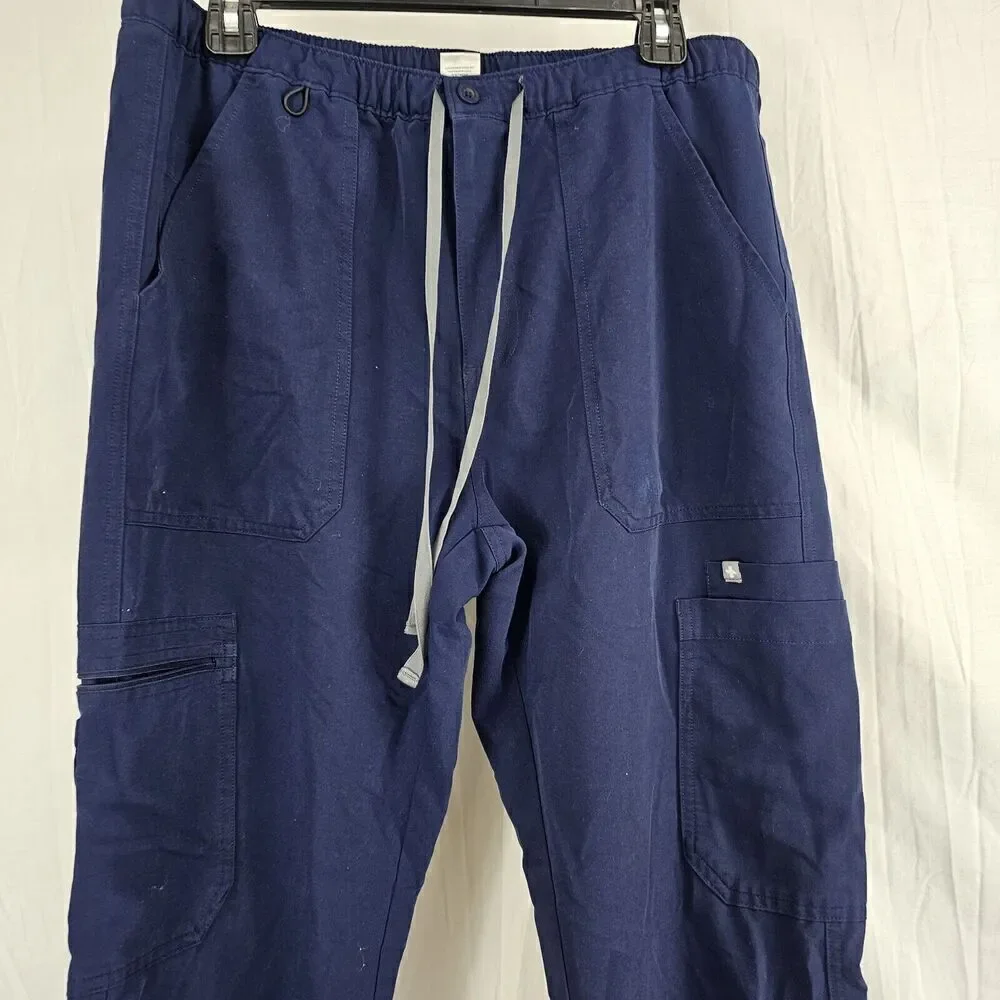 Figs Cairo Cargo Scrub Pants Men's Large Navy Blue Technical Collection Medical